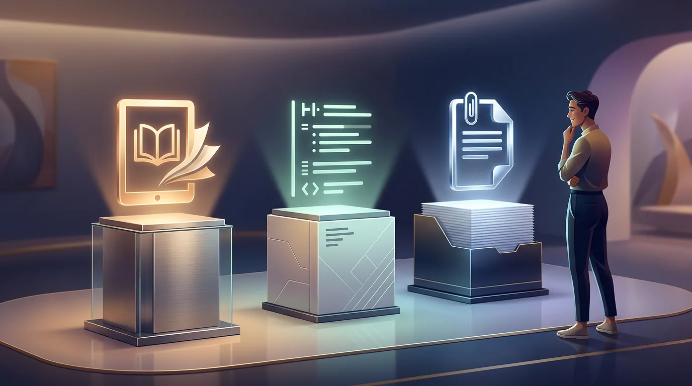 Export formats metaphor with manuscript packages